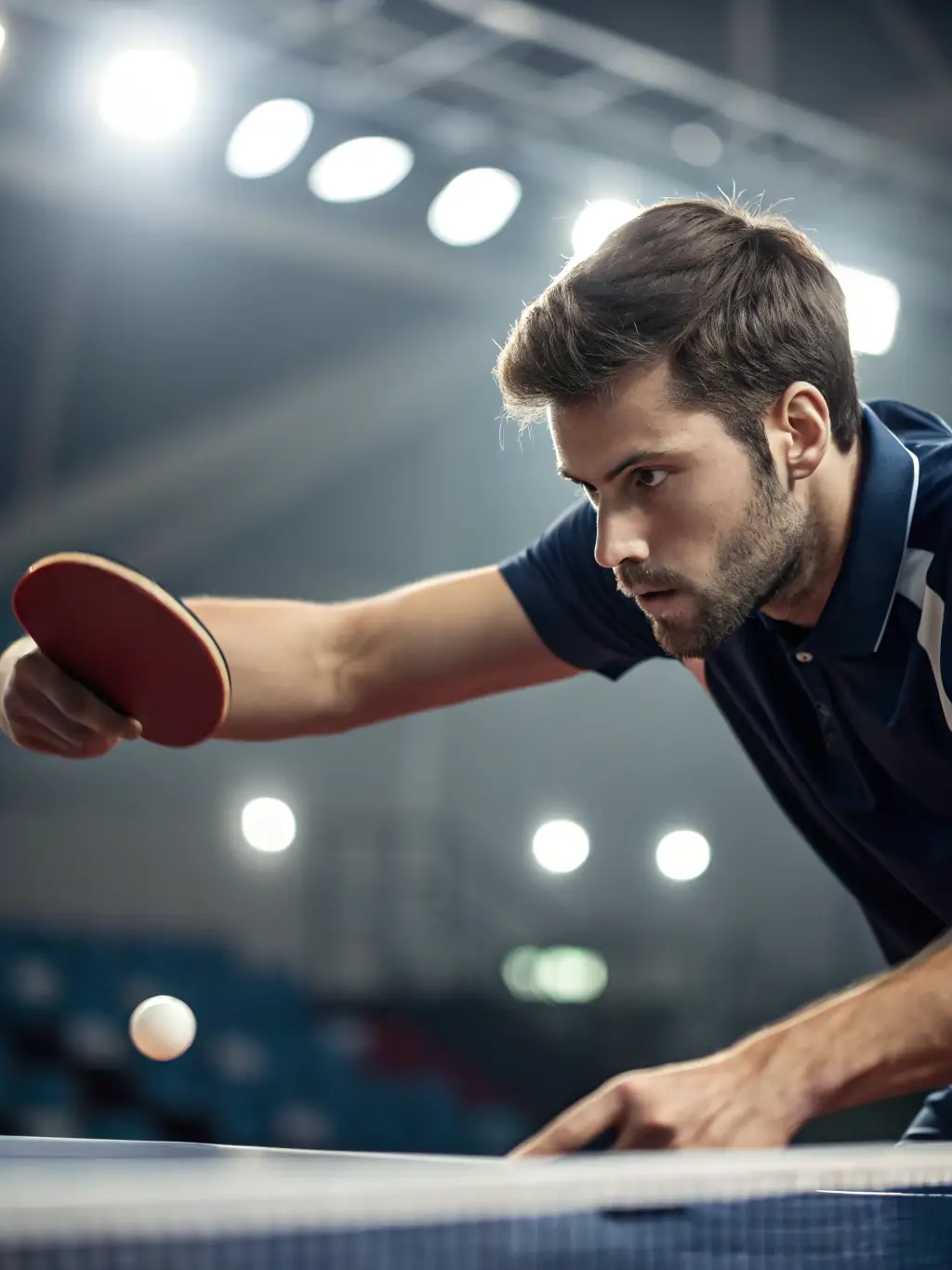 A focused image of a player practicing advanced serves, emphasizing precision and technique, within the ETT training environment.